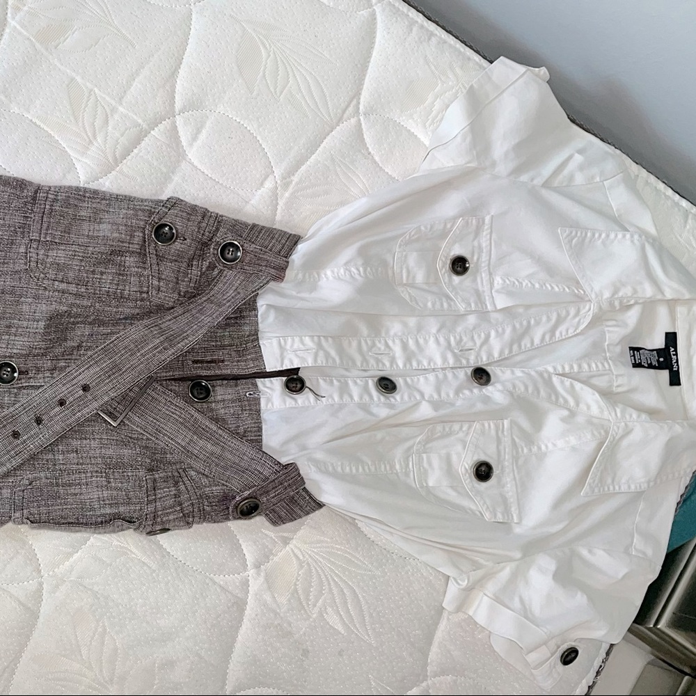 Women’s White and Grey Alfani Dress